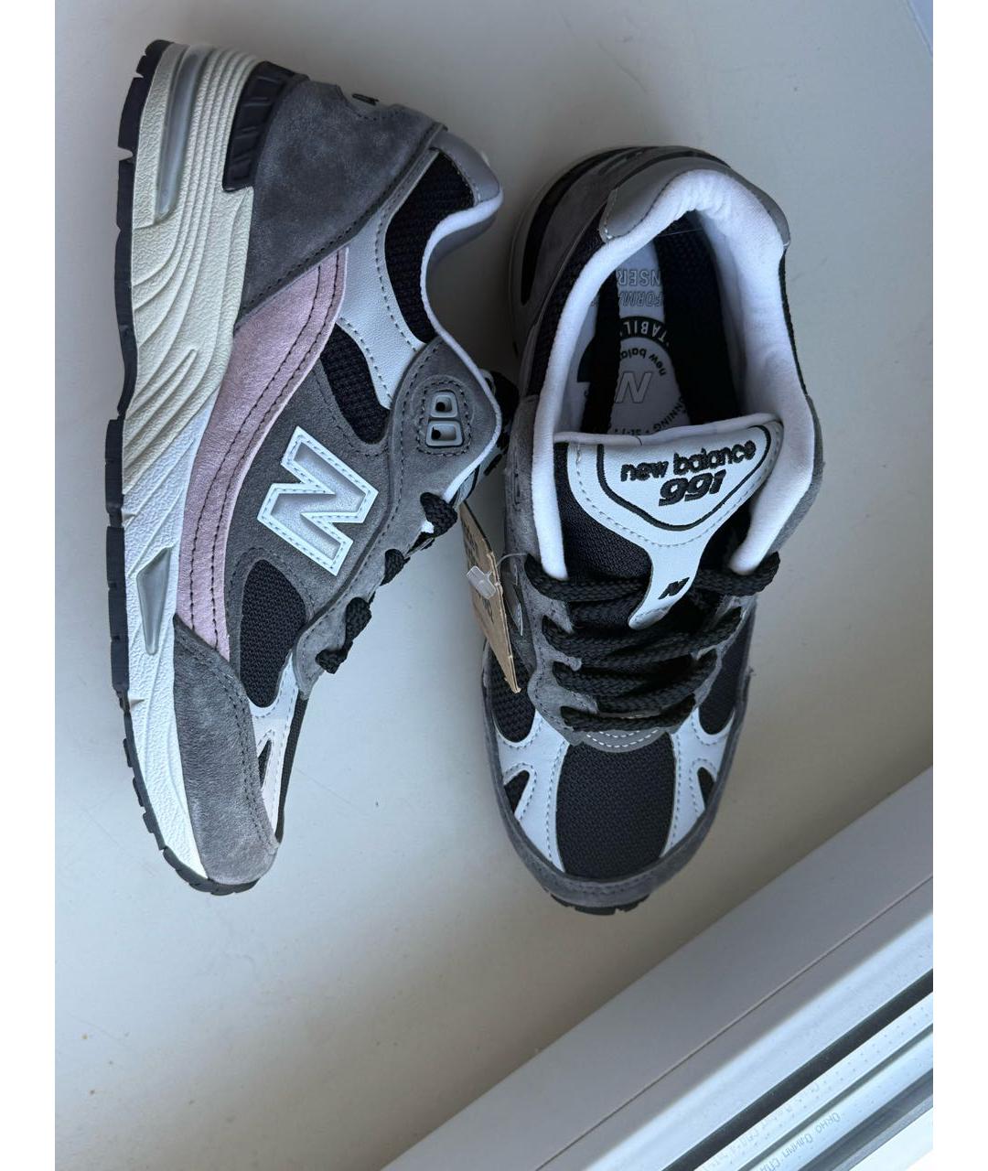 NEW BALANCE Серые замшевые кроссовки, фото 5