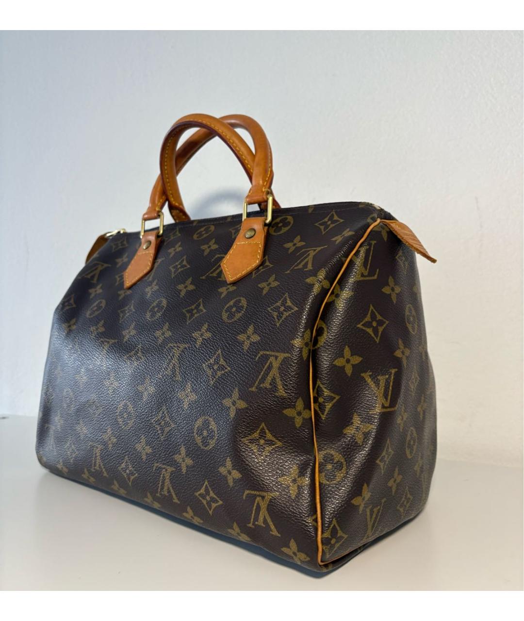 LOUIS VUITTON Коричневая сумка с короткими ручками, фото 2