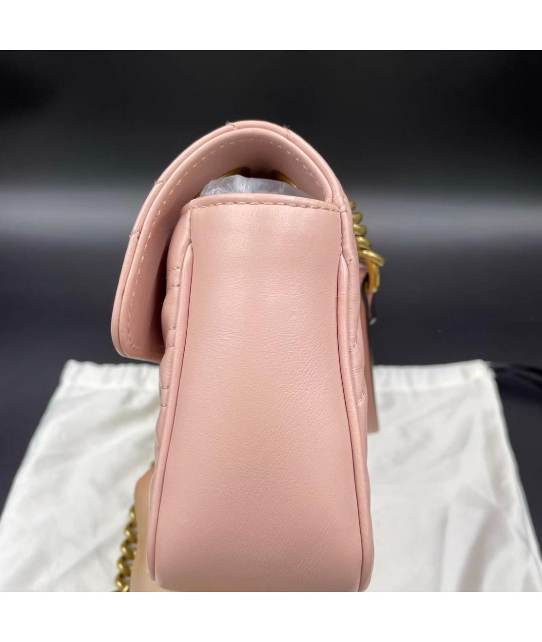 GUCCI Розовая кожаная сумка через плечо, фото 3