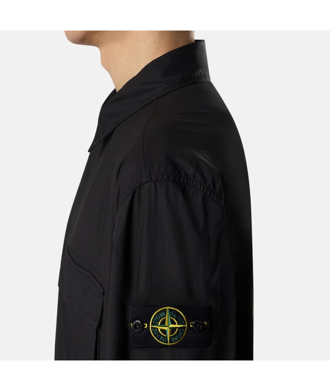 STONE ISLAND Черная хлопко-эластановая куртка, фото 9