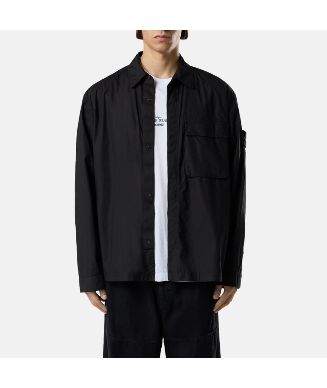 STONE ISLAND Черная хлопко-эластановая куртка, фото 7