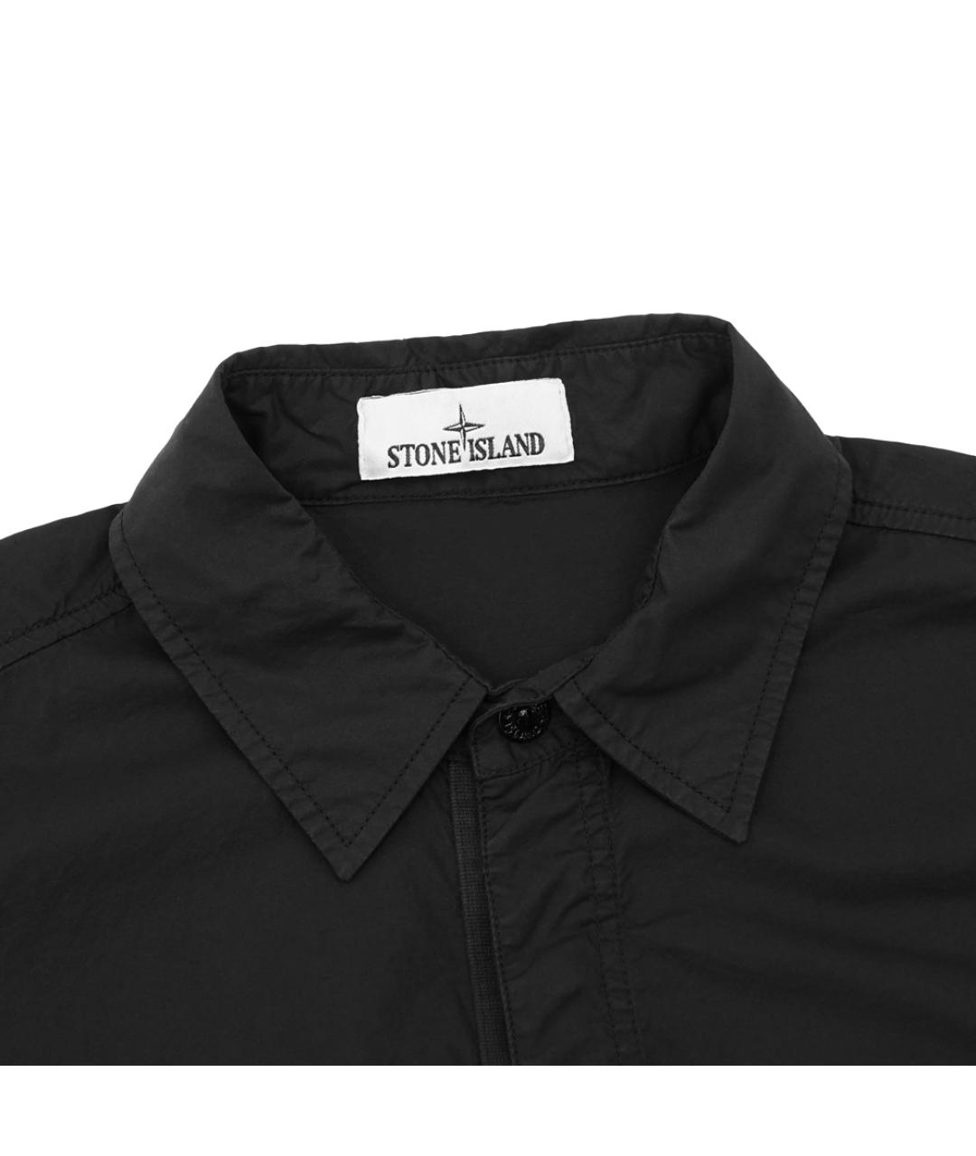 STONE ISLAND Черная хлопко-эластановая куртка, фото 2