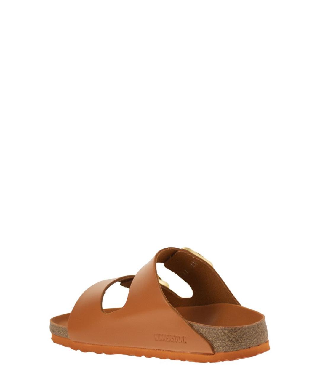 BIRKENSTOCK Оранжевые кожаные сандалии, фото 3