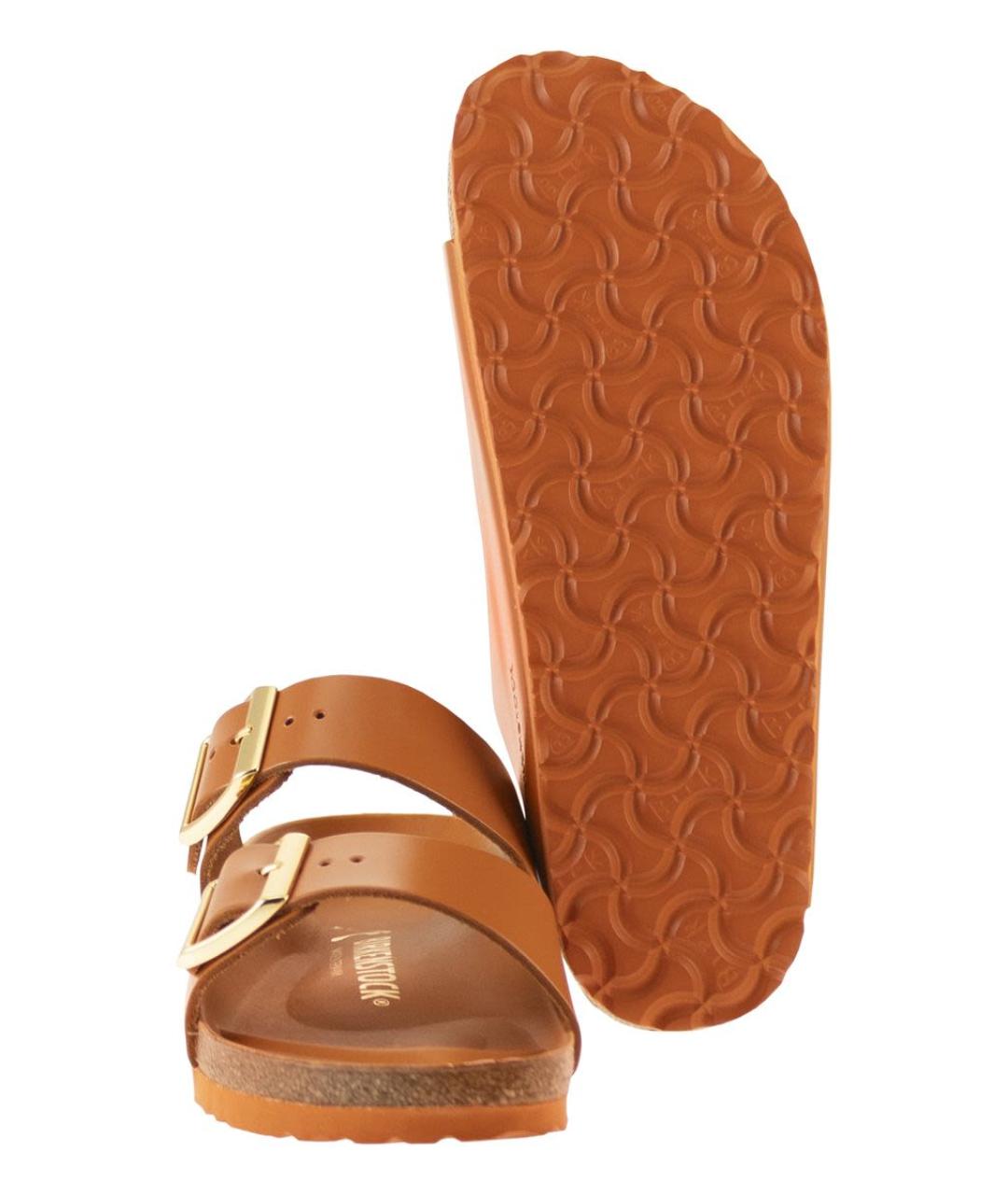 BIRKENSTOCK Оранжевые кожаные сандалии, фото 5