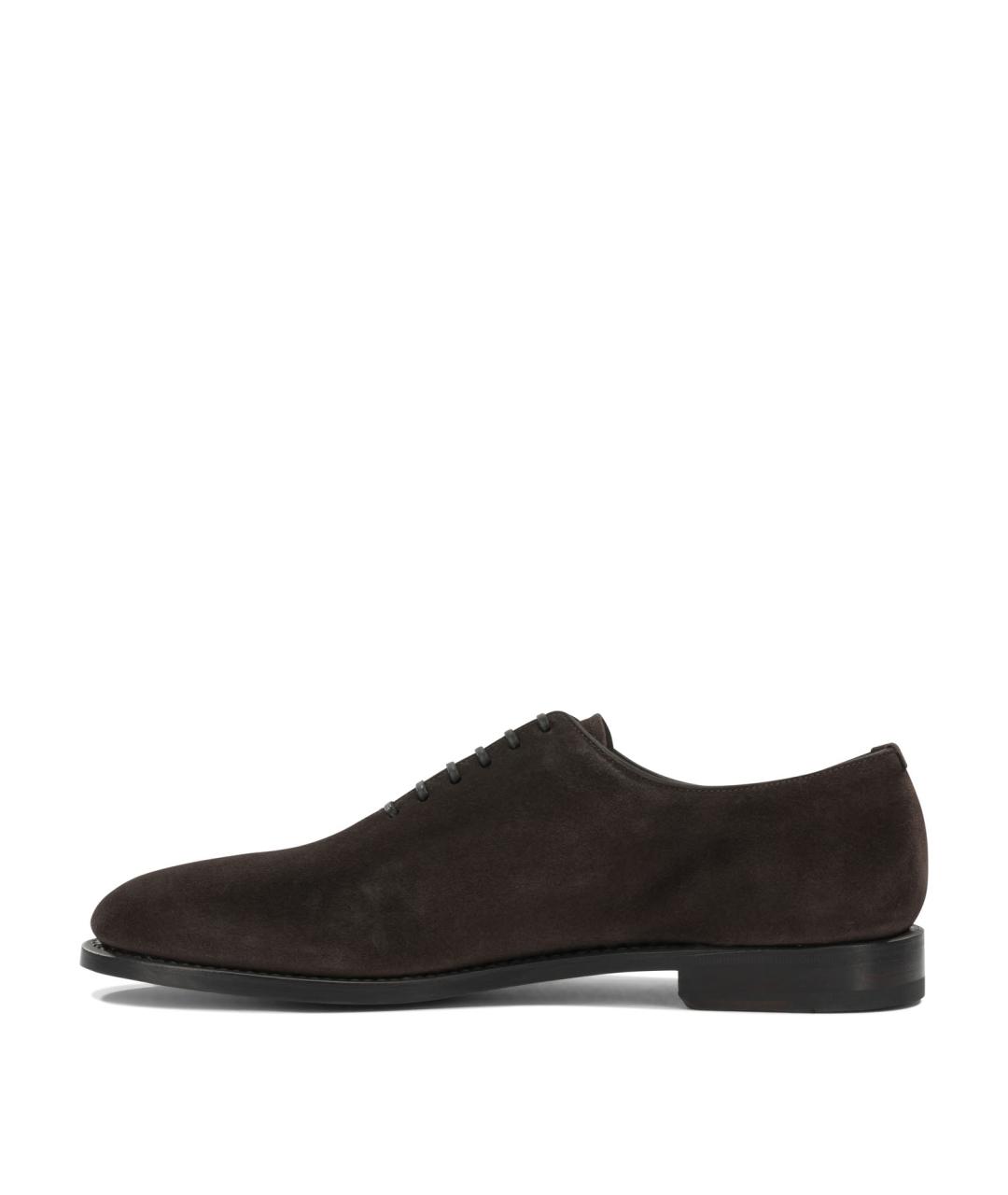 FERRAGAMO Коричневые нубуковые туфли, фото 3