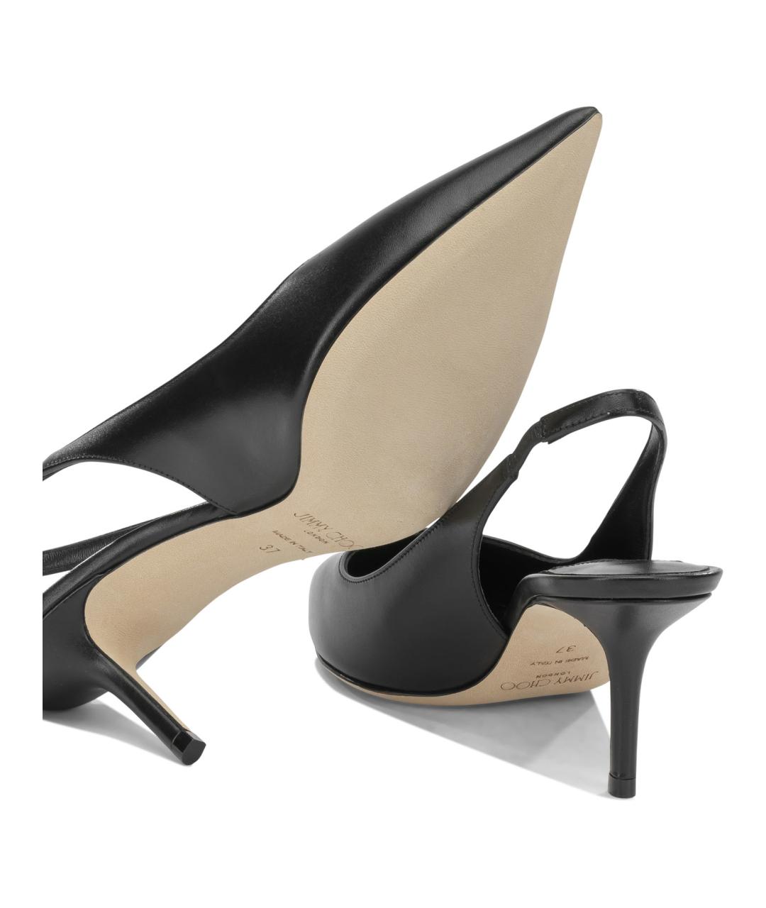 JIMMY CHOO Черные кожаные туфли, фото 5