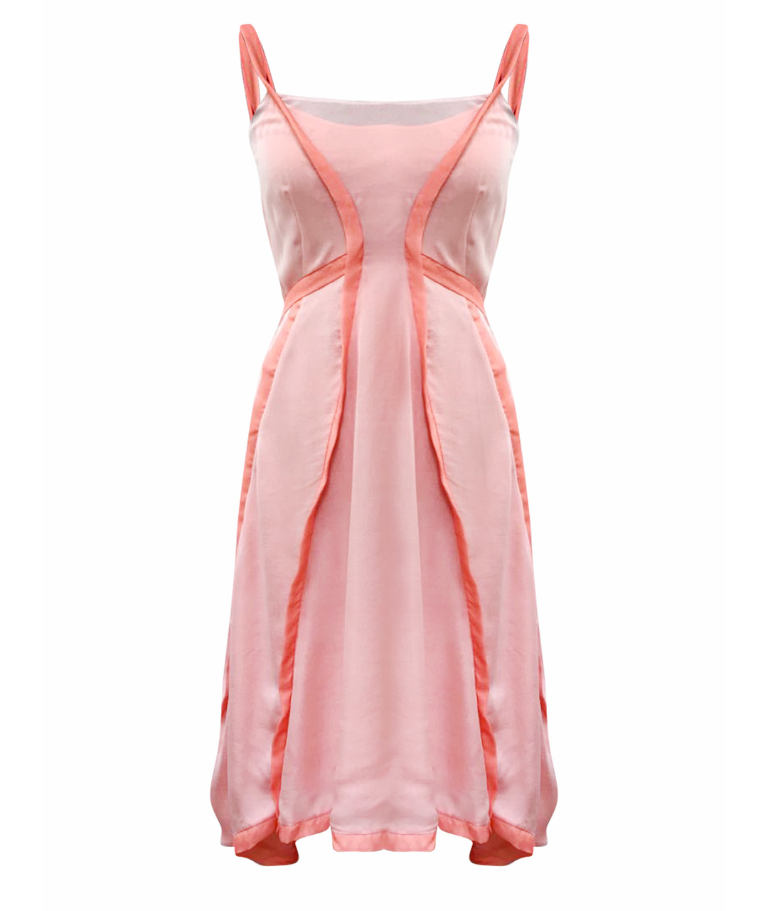 SPORTMAX Розовое шелковое повседневное платье, фото 1