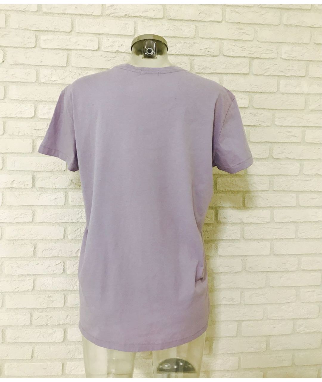 CALVIN KLEIN Фиолетовая хлопко-эластановая футболка, фото 2