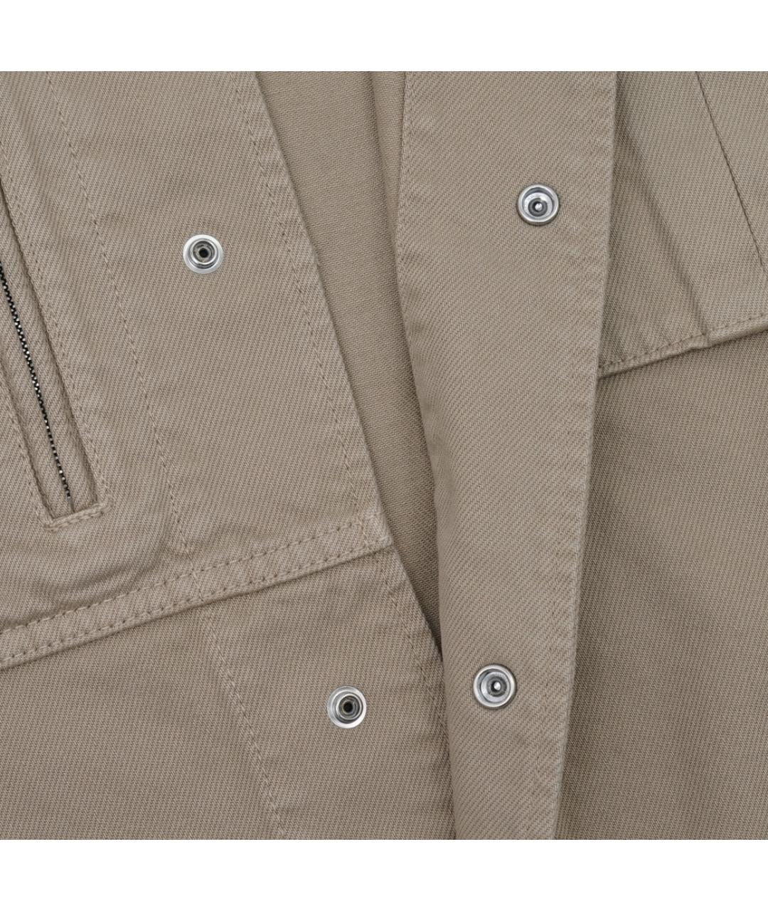 STONE ISLAND Бежевая хлопковая куртка, фото 6