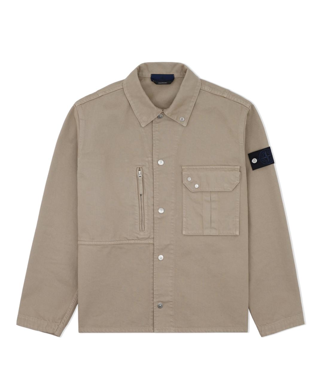 STONE ISLAND Бежевая хлопковая куртка, фото 1
