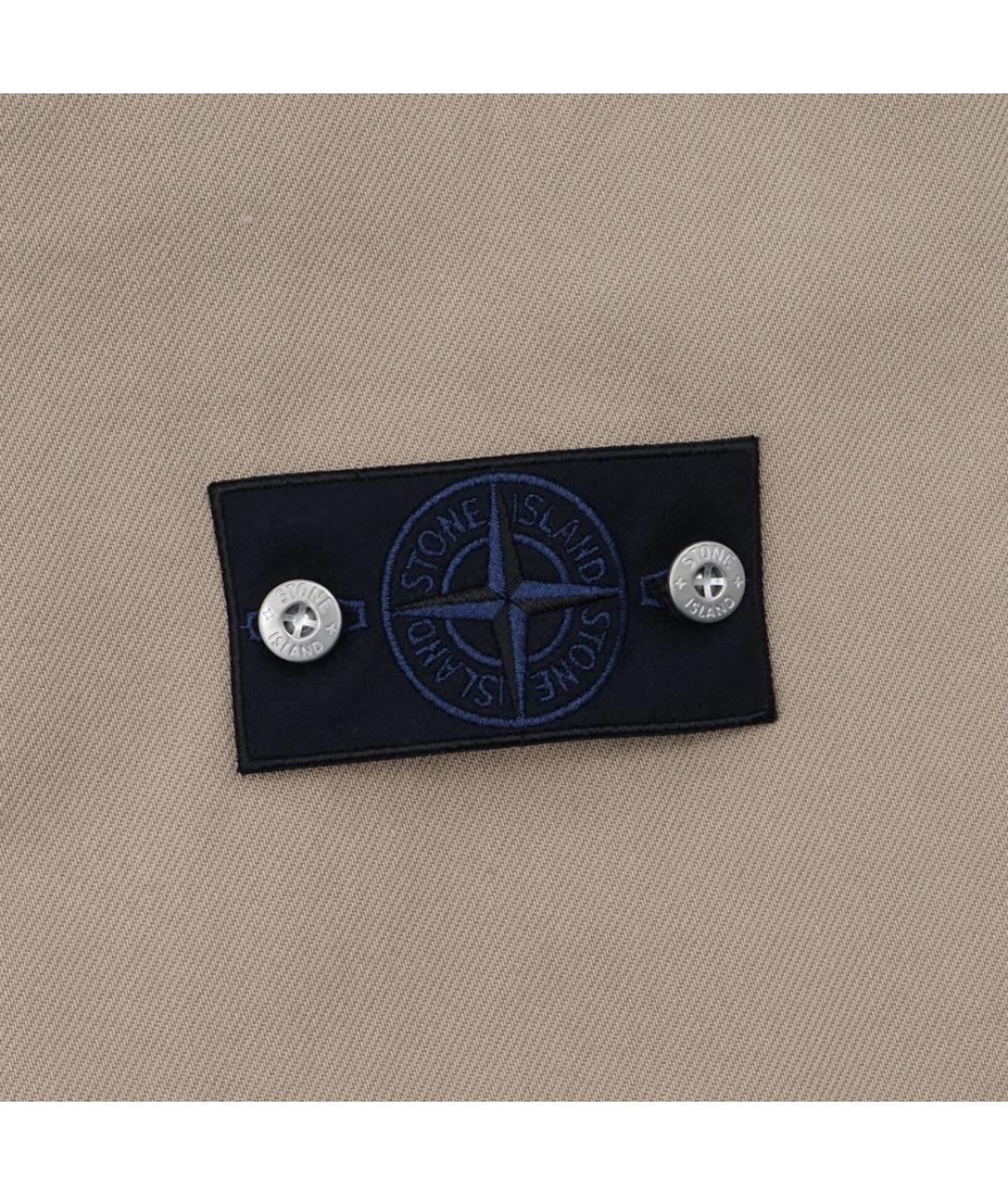STONE ISLAND Бежевая хлопковая куртка, фото 8