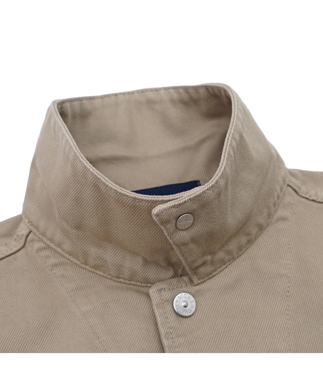 STONE ISLAND Бежевая хлопковая куртка, фото 2
