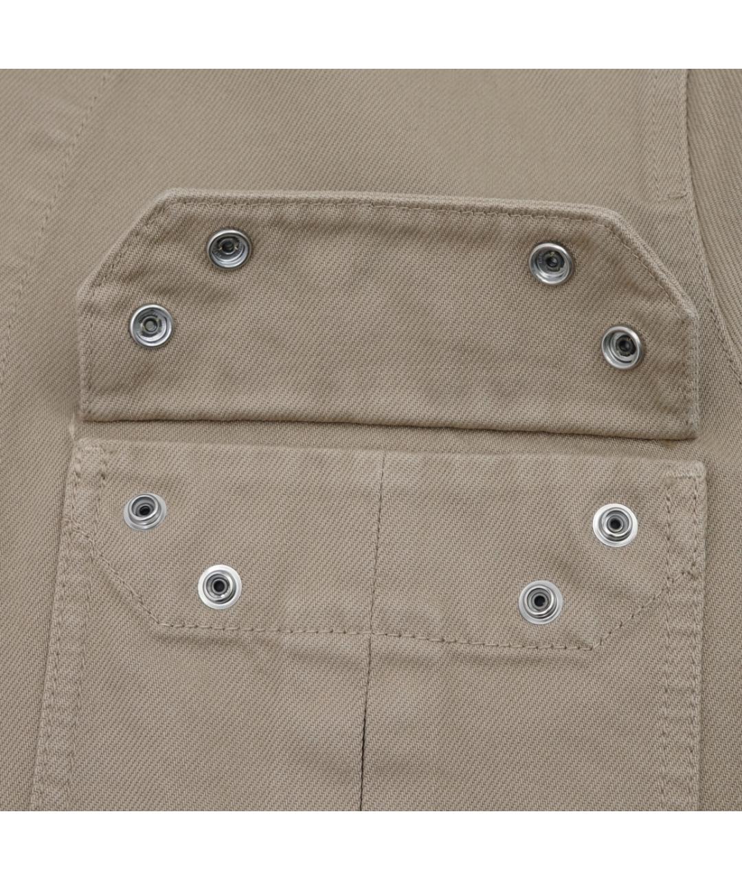 STONE ISLAND Бежевая хлопковая куртка, фото 4
