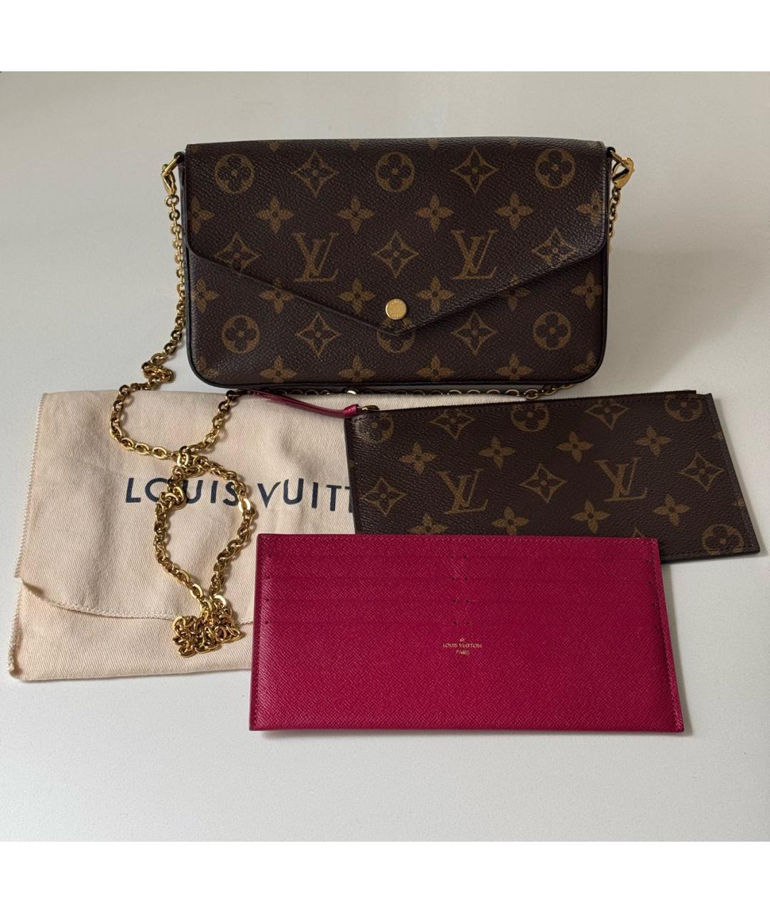 LOUIS VUITTON Коричневая сумка через плечо, фото 8