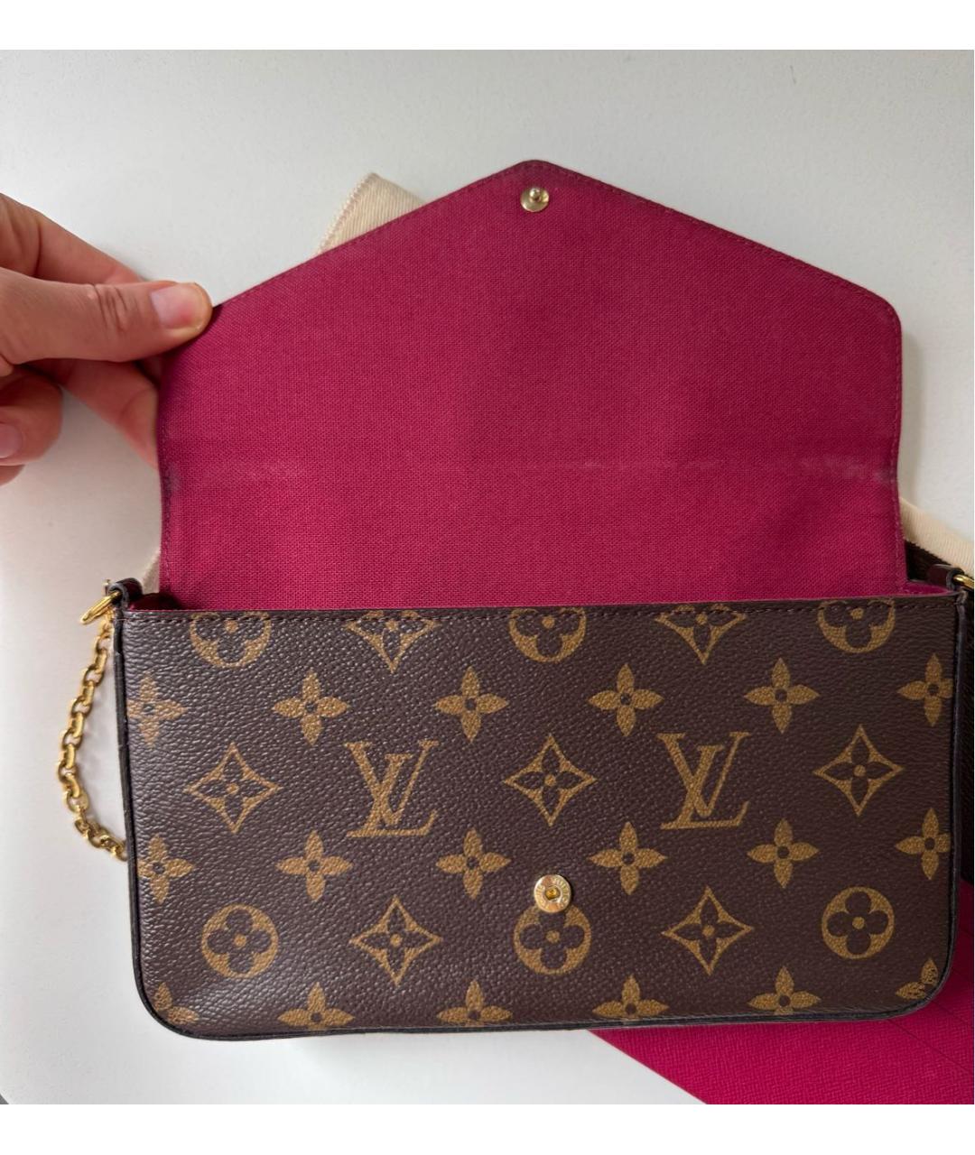 LOUIS VUITTON Коричневая сумка через плечо, фото 3