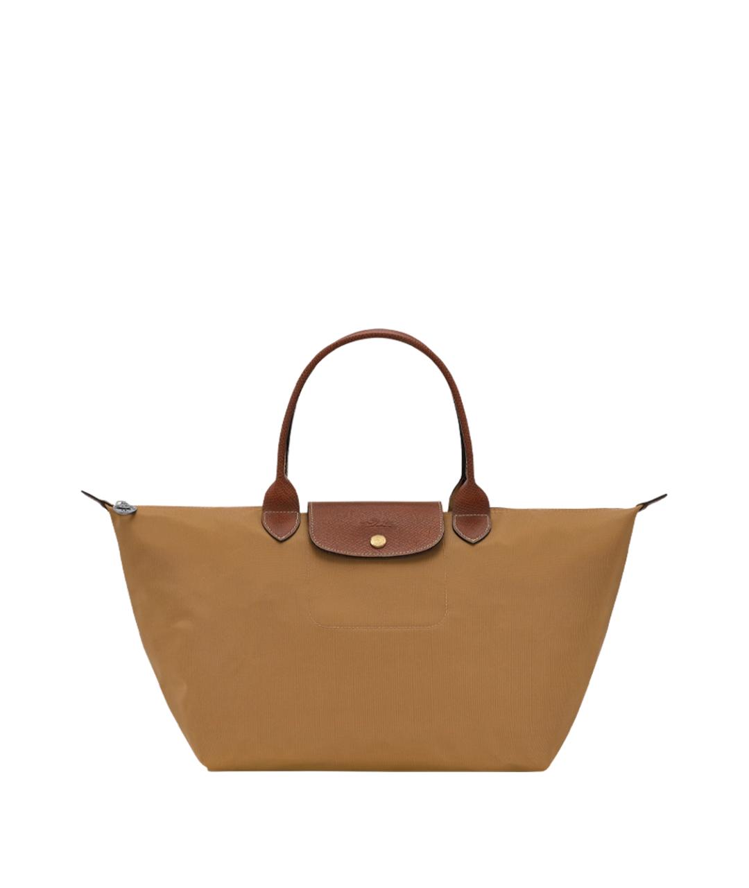 LONGCHAMP Бежевая синтетическая сумка тоут, фото 1