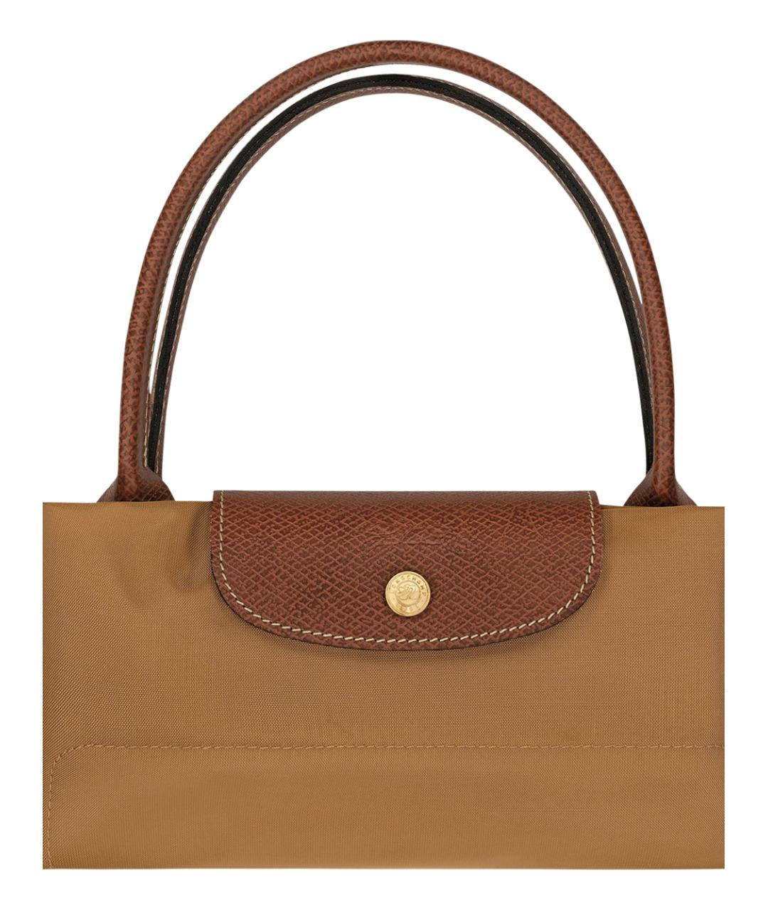 LONGCHAMP Бежевая синтетическая сумка тоут, фото 7