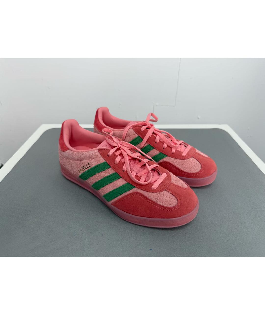 ADIDAS Розовые замшевые кроссовки, фото 6