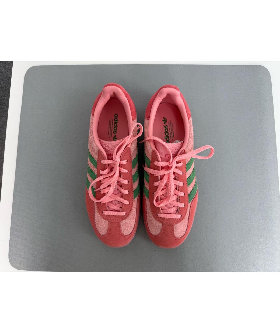 ADIDAS Розовые замшевые кроссовки, фото 3