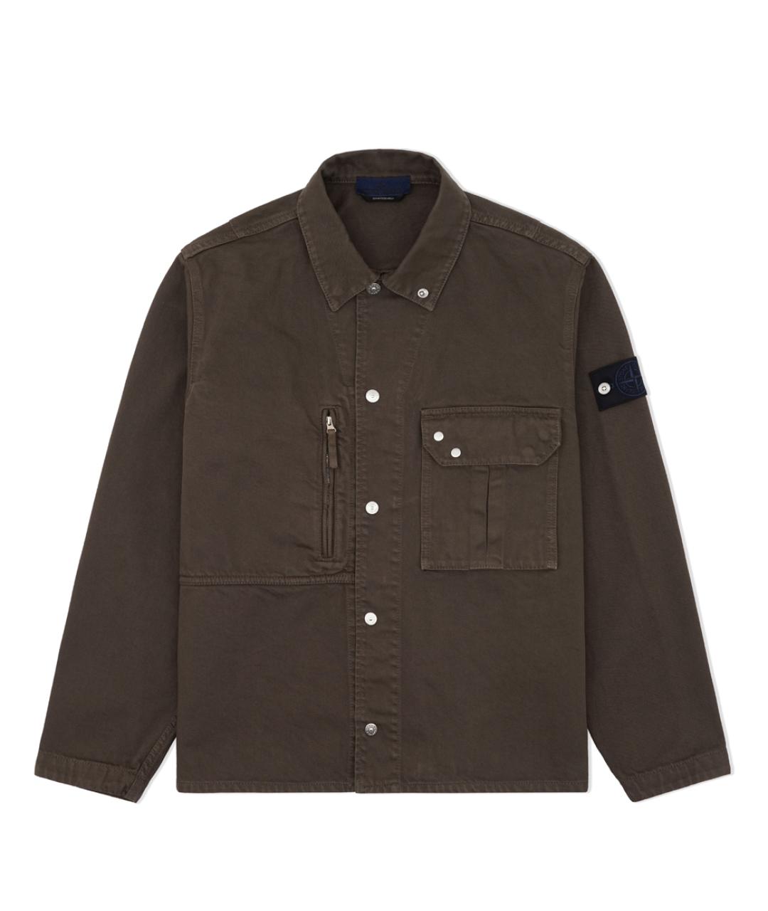 STONE ISLAND Коричневая хлопковая куртка, фото 1