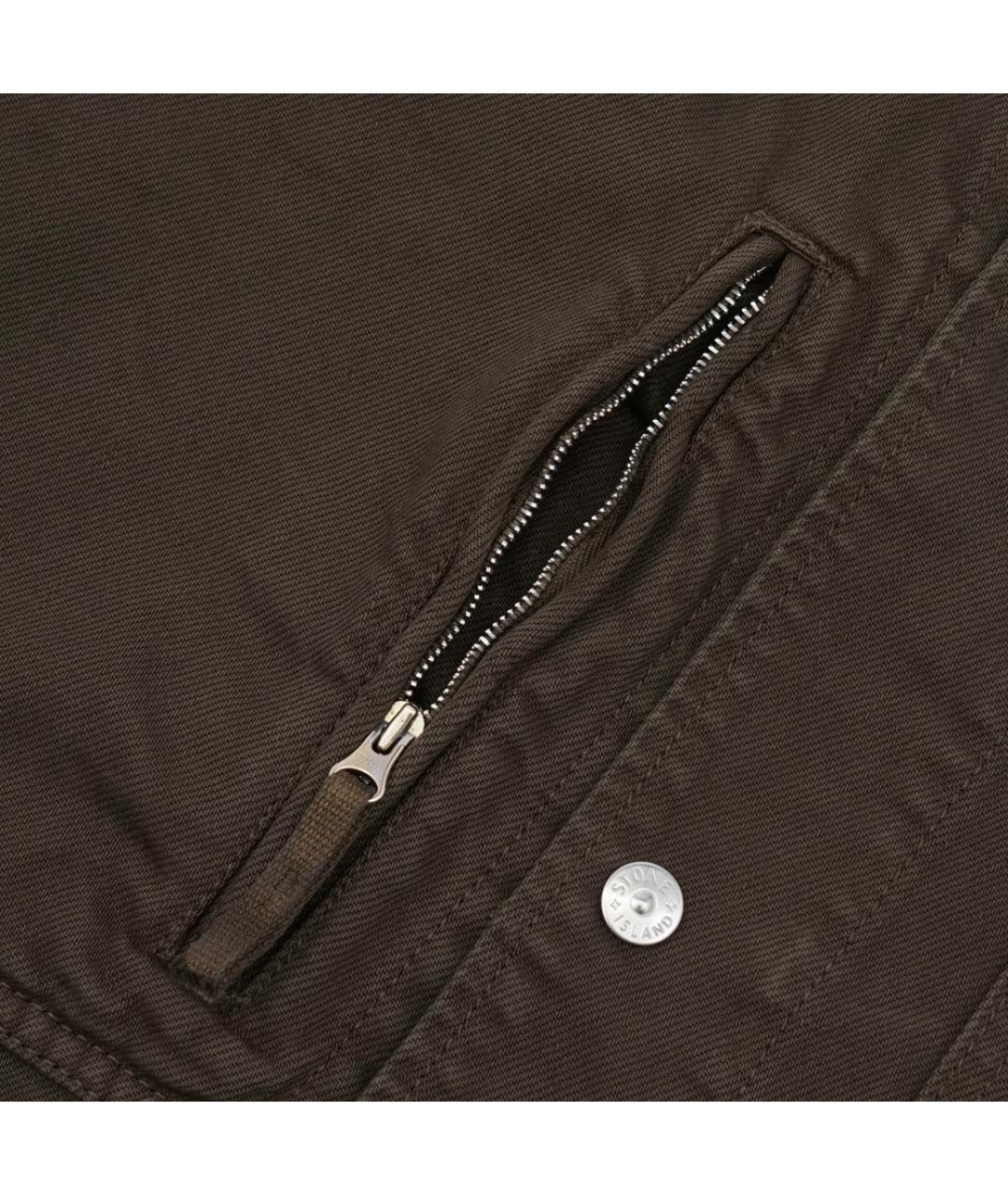 STONE ISLAND Коричневая хлопковая куртка, фото 7