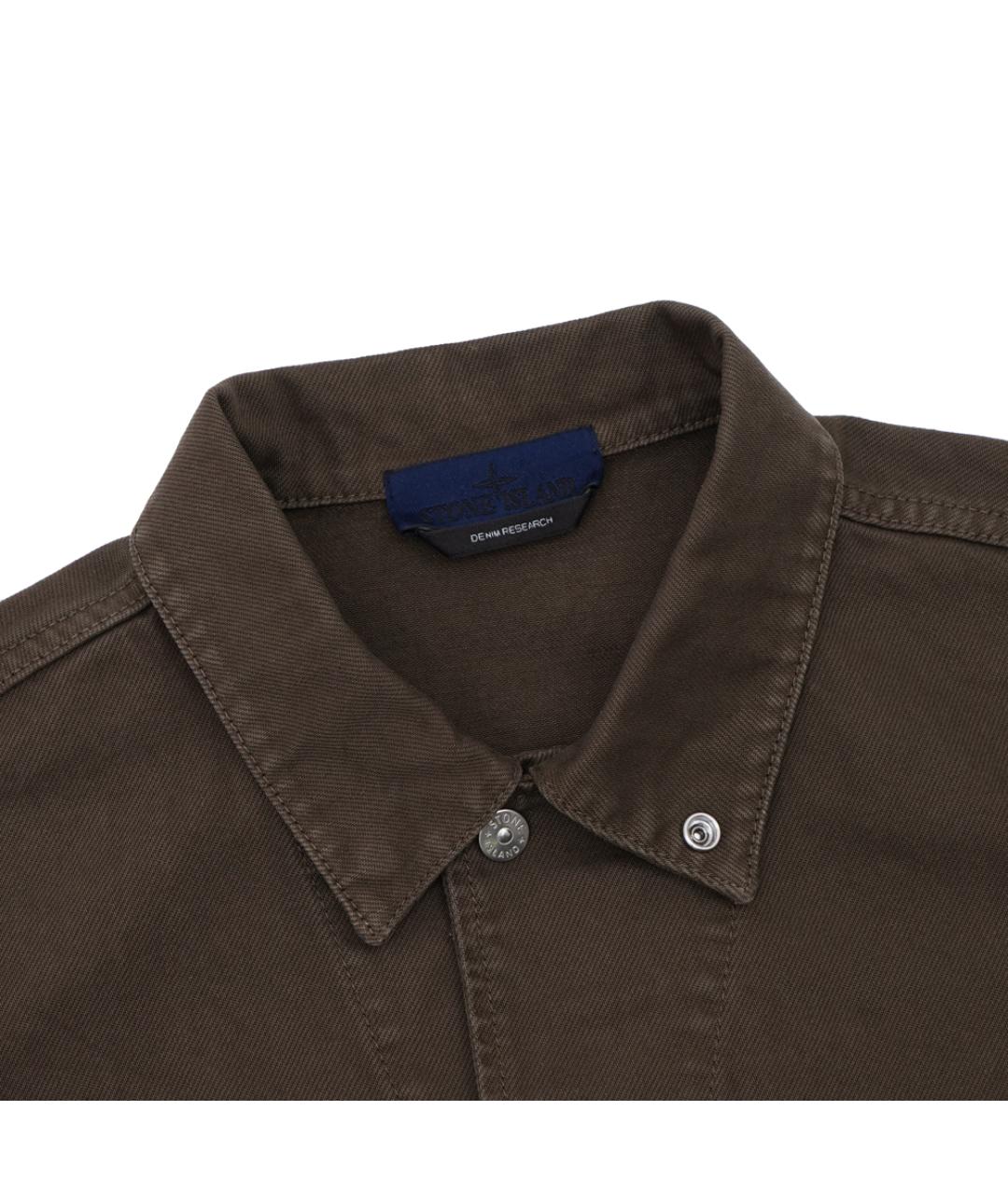 STONE ISLAND Коричневая хлопковая куртка, фото 2