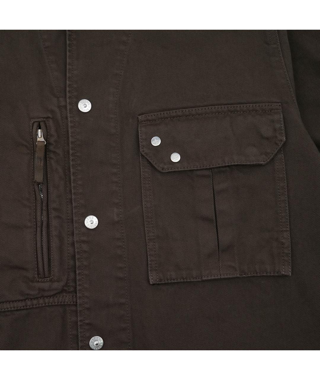STONE ISLAND Коричневая хлопковая куртка, фото 4