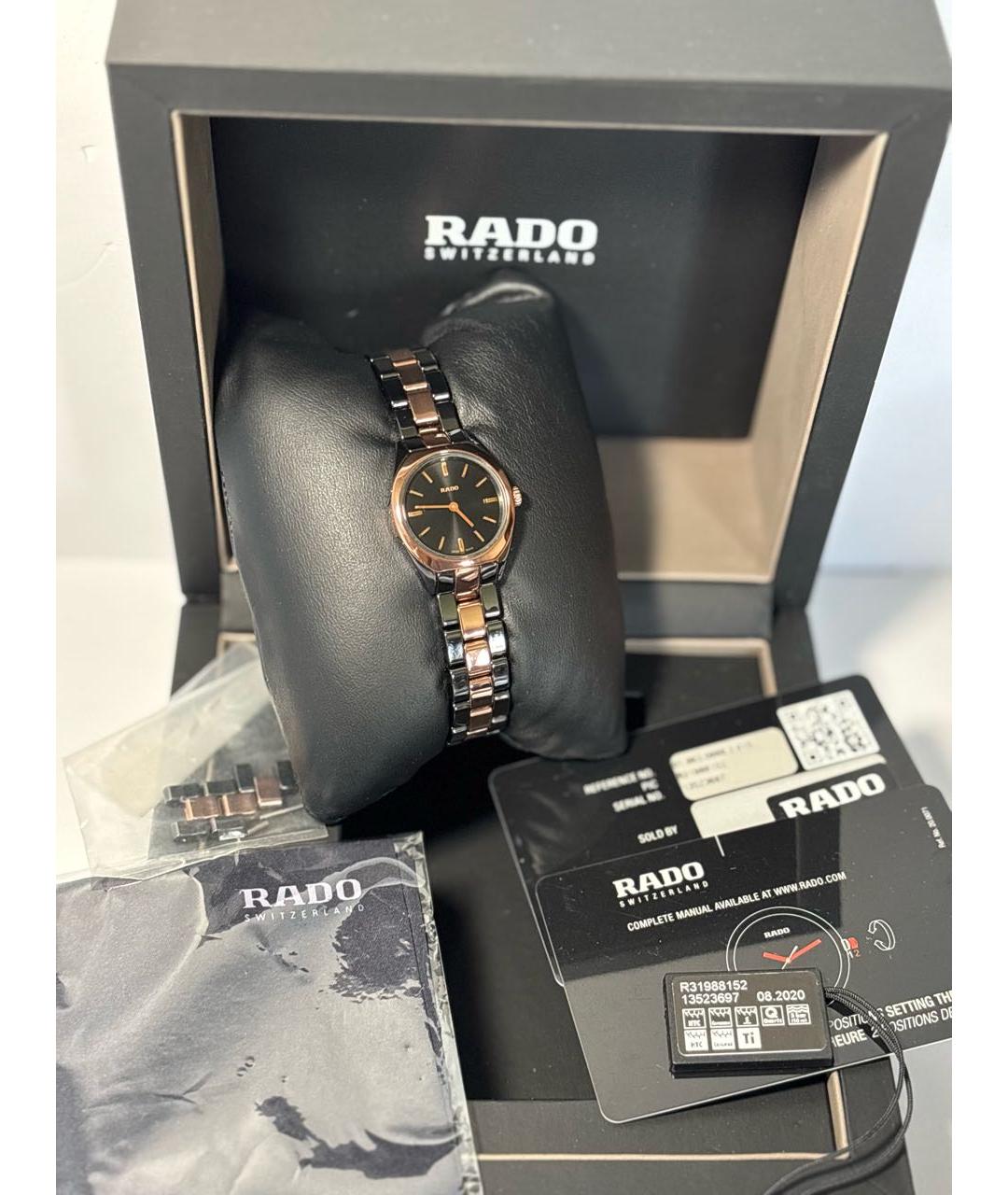 RADO Черные керамические часы, фото 4