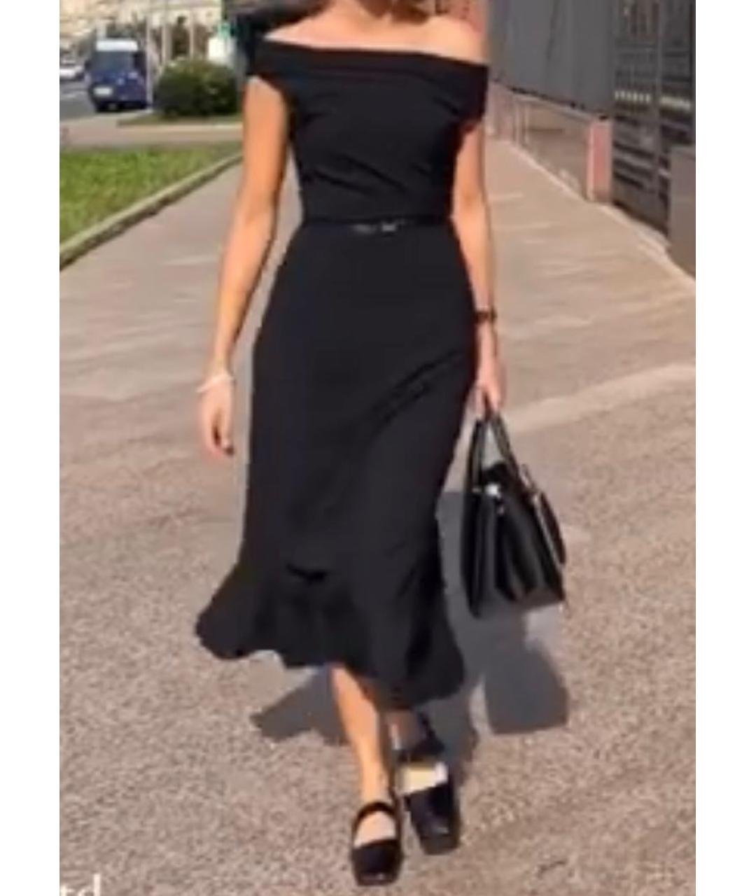 PRADA Черное ацетатное коктейльное платье, фото 5