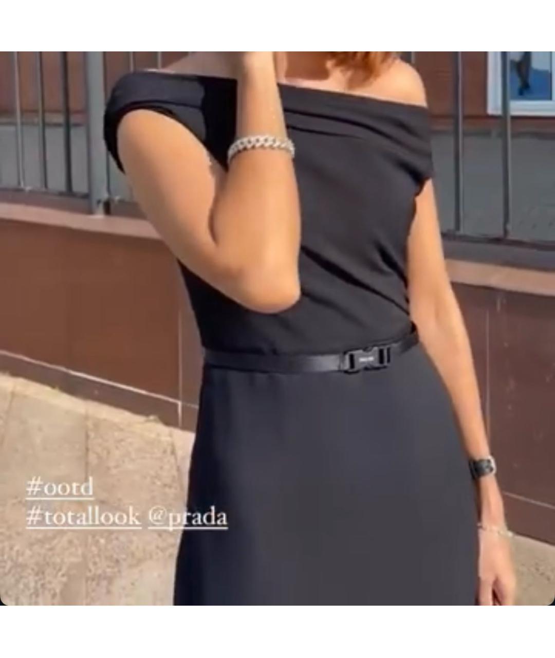 PRADA Черное ацетатное коктейльное платье, фото 7