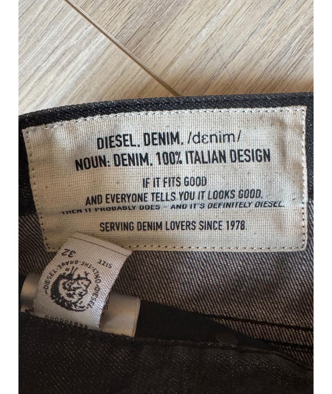 DIESEL Серые хлопковые джинсы скинни, фото 8