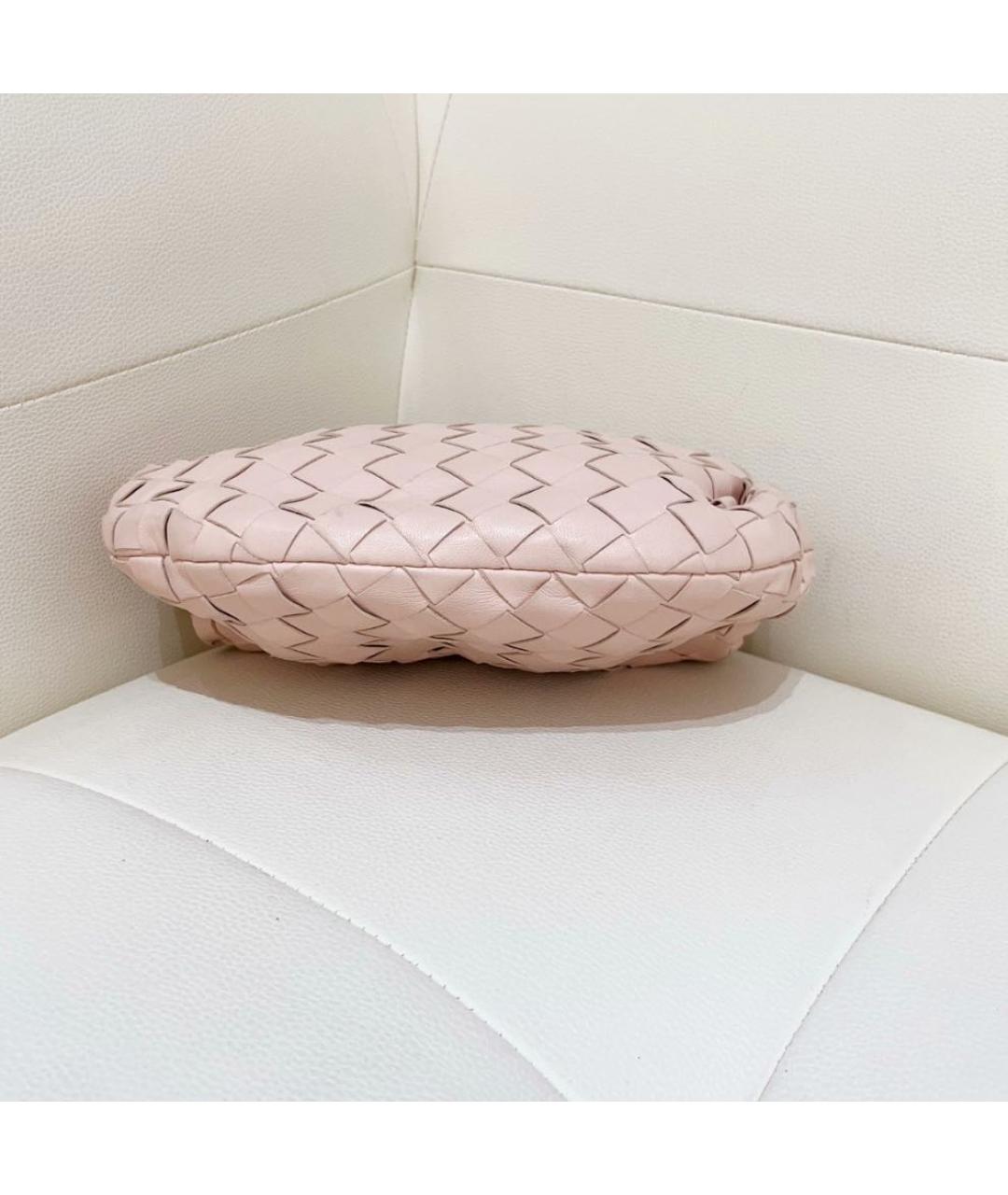 BOTTEGA VENETA Розовая кожаная сумка с короткими ручками, фото 3