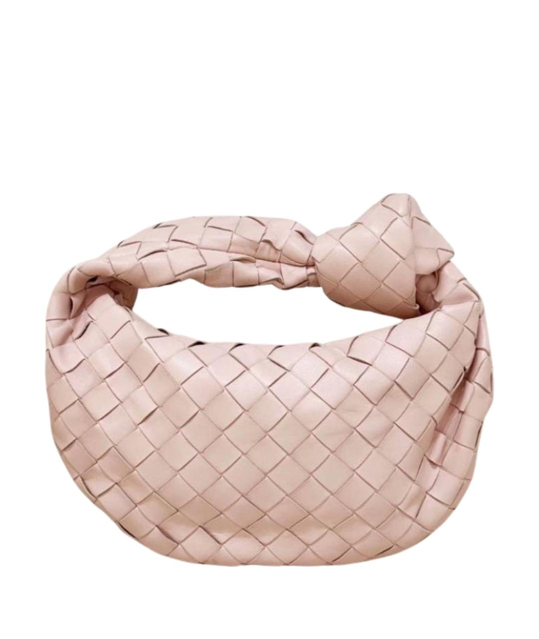 BOTTEGA VENETA Розовая кожаная сумка с короткими ручками, фото 1