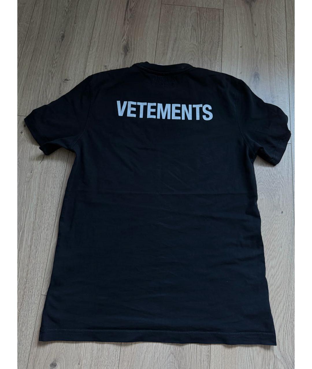 VETEMENTS Черная футболка, фото 2
