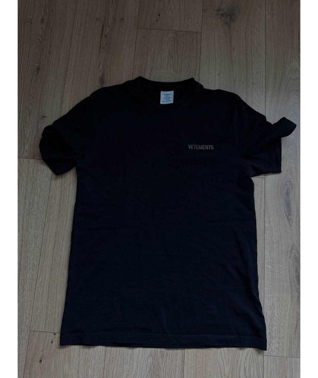 VETEMENTS Черная футболка, фото 5