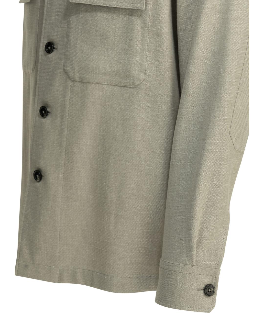 ZEGNA Бежевая льняная куртка, фото 4