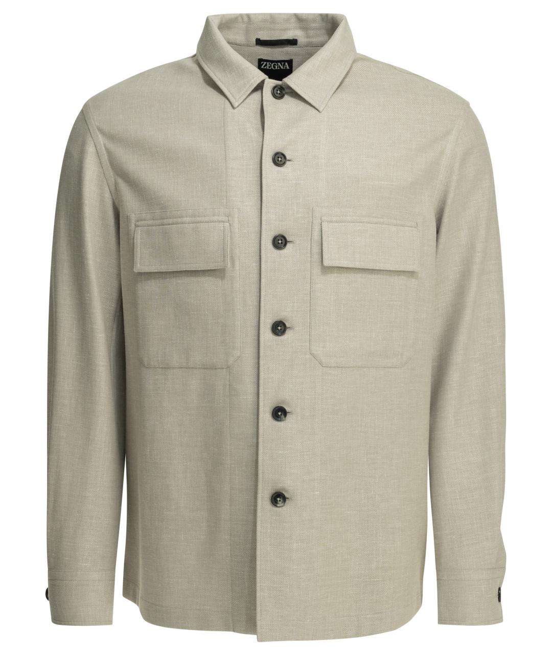 ZEGNA Бежевая льняная куртка, фото 1