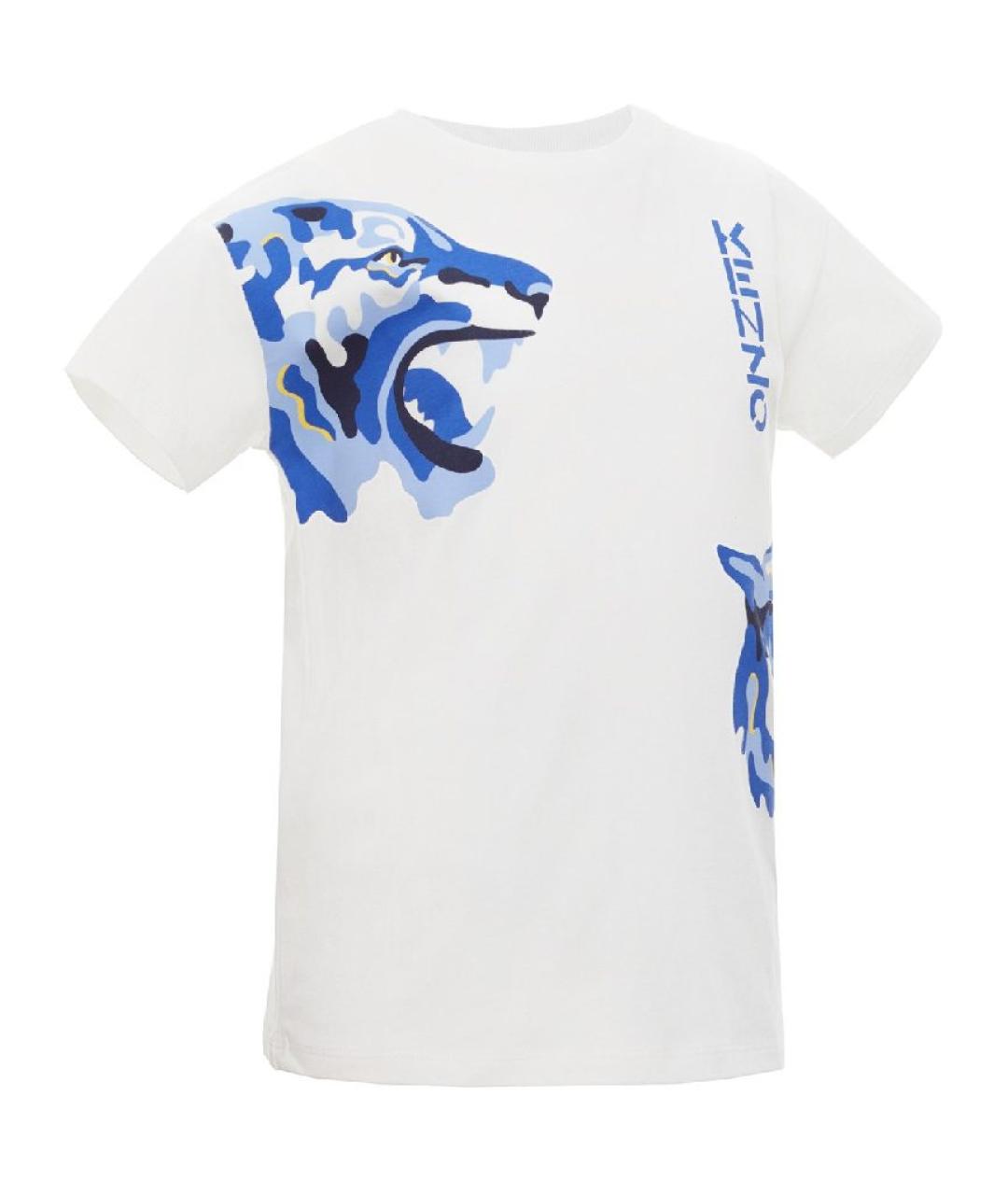 KENZO Белая хлопковая детская футболка, фото 1