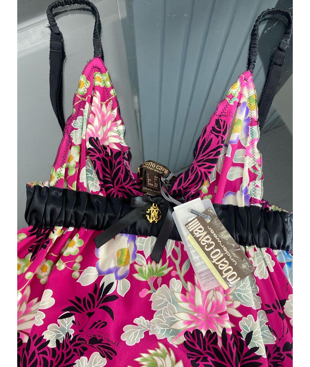 ROBERTO CAVALLI Мульти шелковая майка, фото 3