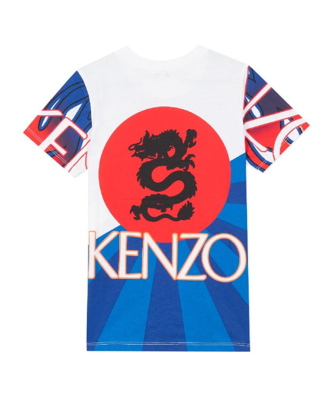 KENZO Мульти хлопковая детская футболка, фото 2