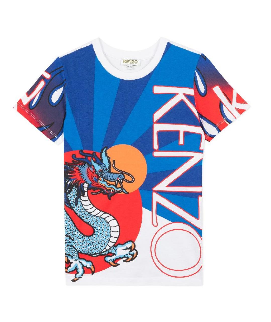 KENZO Мульти хлопковая детская футболка, фото 1