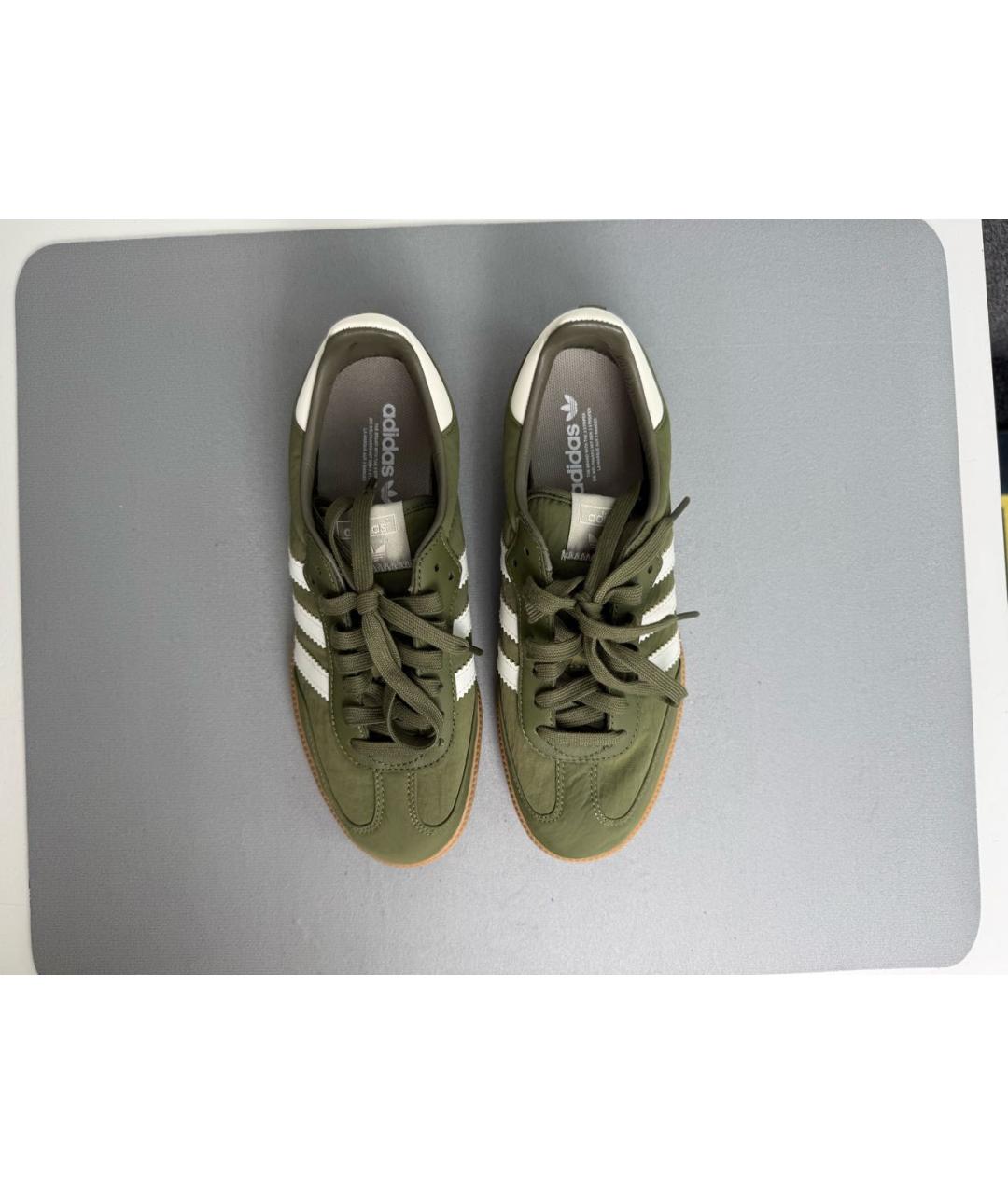 ADIDAS Зеленые текстильные кроссовки, фото 3