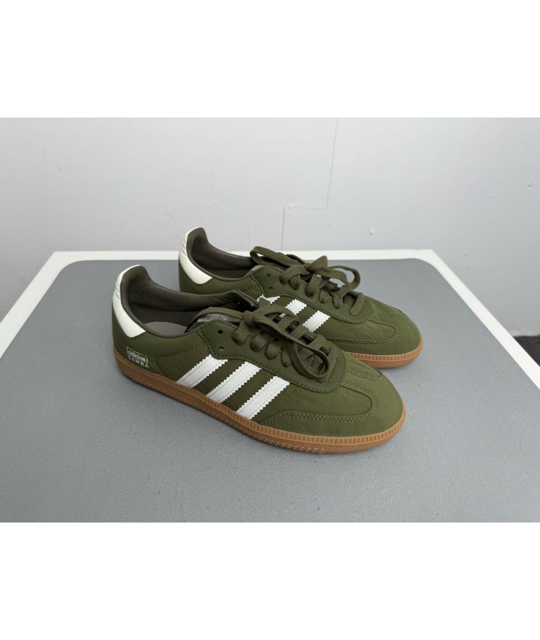 ADIDAS Зеленые текстильные кроссовки, фото 6