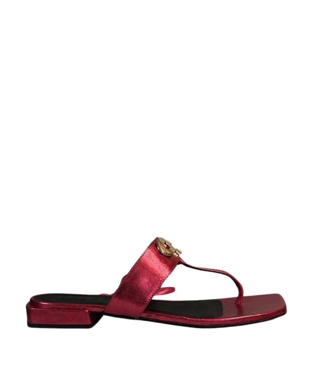 FURLA Розовые кожаные сабо, фото 1