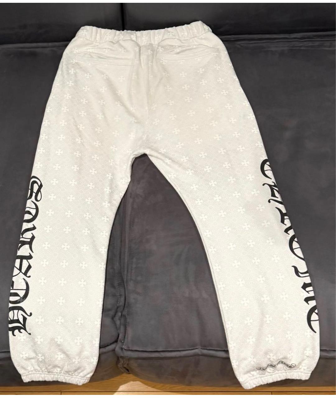 CHROME HEARTS Белые хлопковые повседневные брюки, фото 2