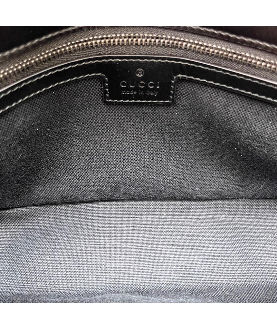 GUCCI Черная кожаная сумка через плечо, фото 5