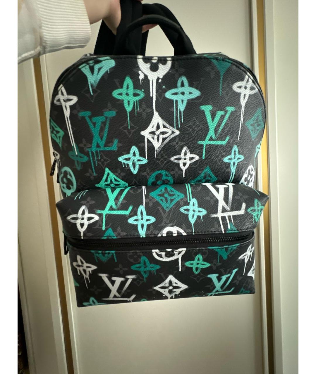 LOUIS VUITTON Антрацитовый рюкзак, фото 4