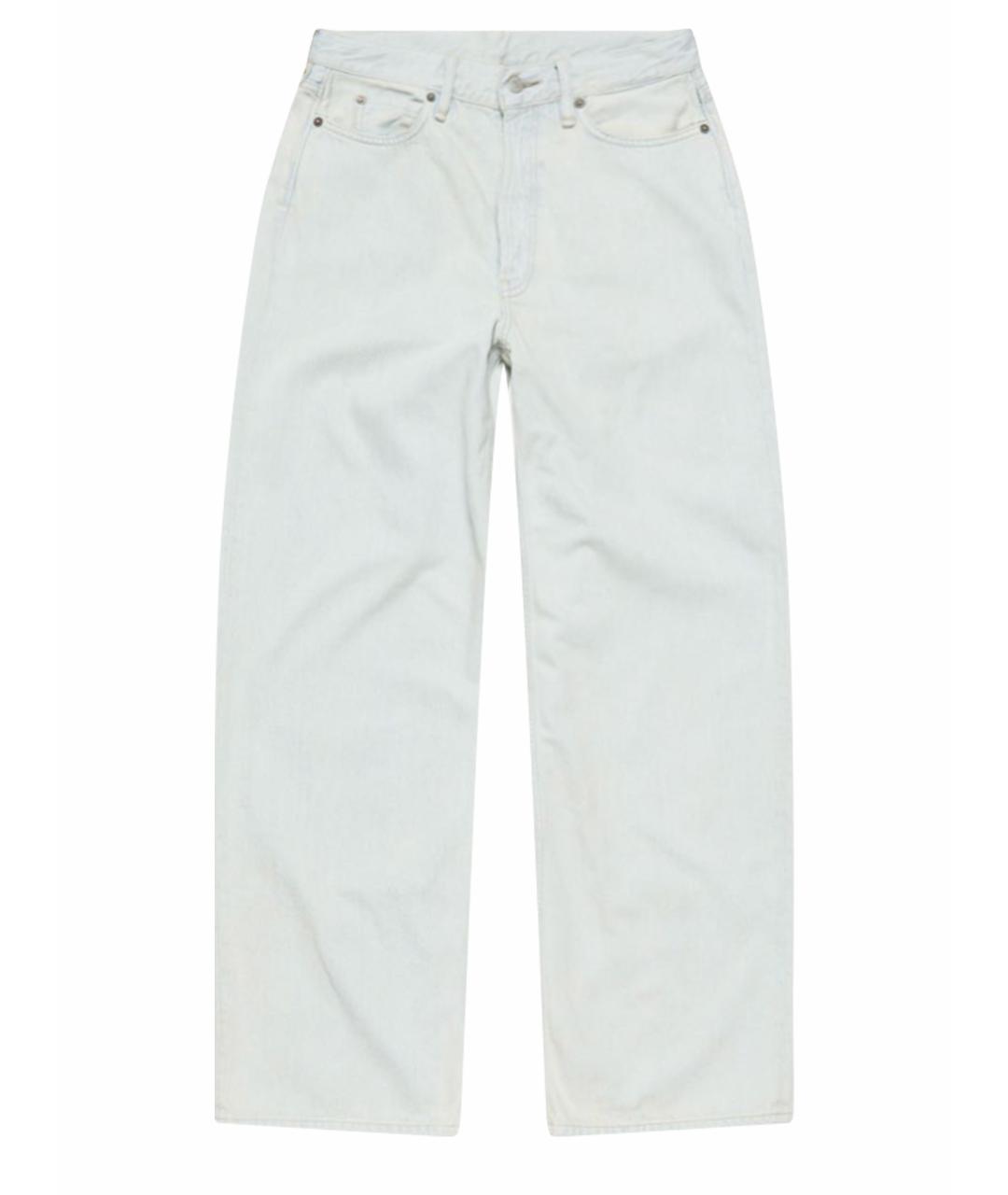 ACNE STUDIOS Голубые хлопковые прямые джинсы, фото 1