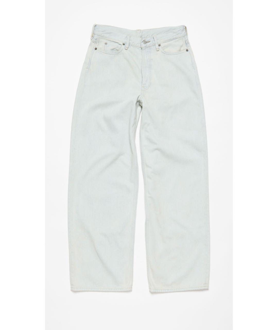 ACNE STUDIOS Голубые хлопковые прямые джинсы, фото 9