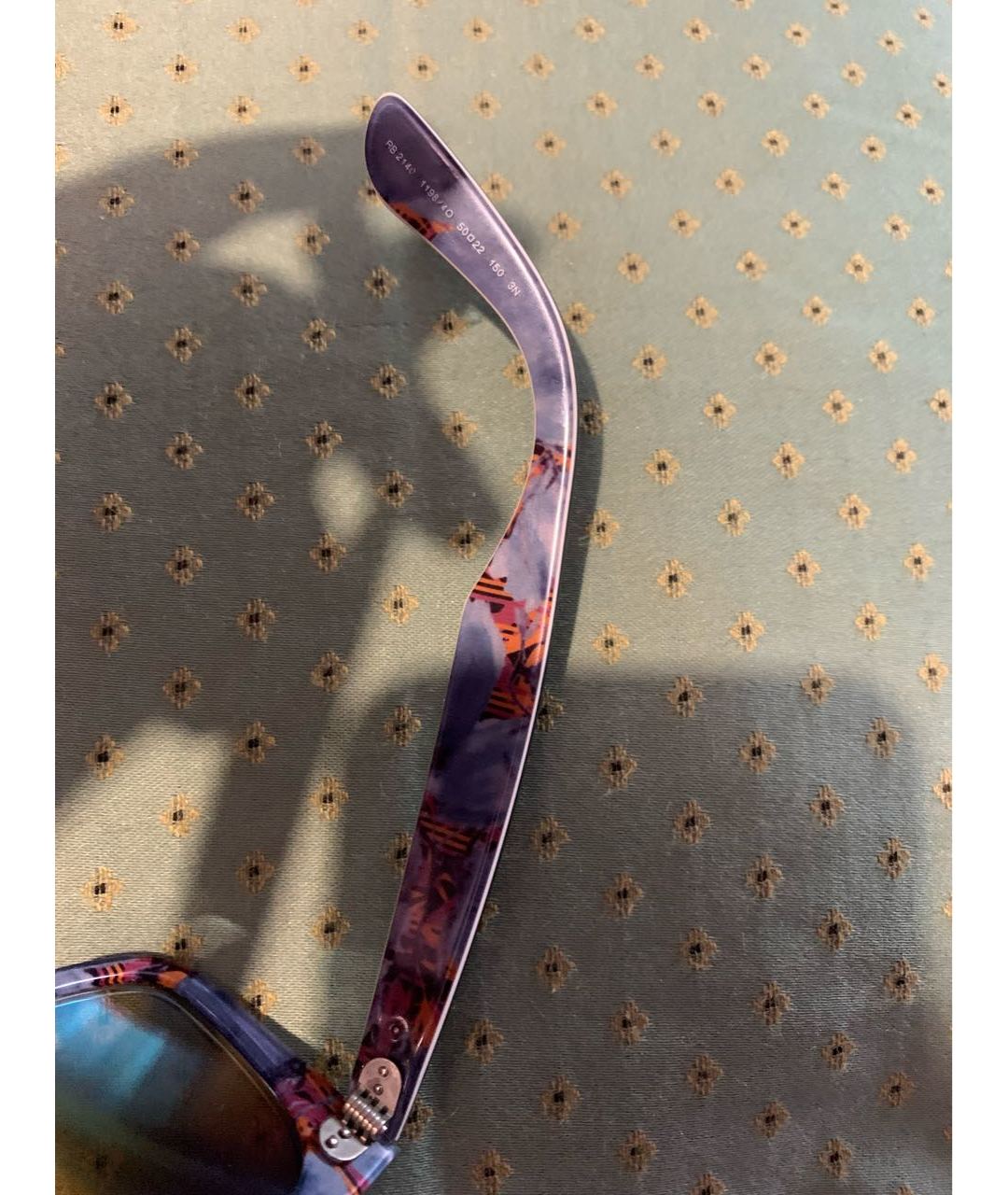 RAY BAN Темно-синие пластиковые солнцезащитные очки, фото 3